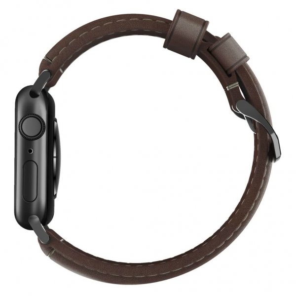 Nomad Apple Watch 44/45/46mm/Apple Watch Ultra Armband Traditional Band Black Hardware Rustic Brown
