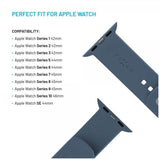 Fixed Apple Watch 44/45/46mm Armband Silicone Sporty Strap Ljusblå