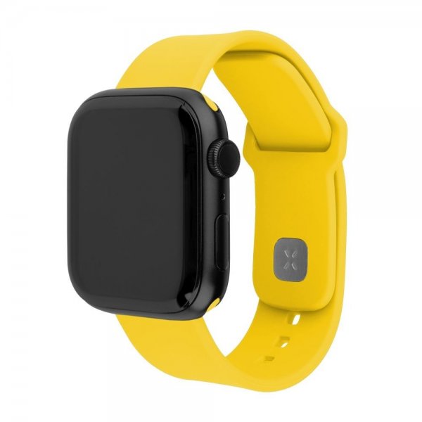 Fixed Apple Watch 44/45/46mm Armband Silicone Sporty Strap Gul