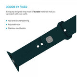 Fixed Apple Watch 44/45/46mm Armband Silicone Sporty Strap Mörkgrön