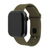 Fixed Apple Watch 44/45/46mm Armband Silicone Sporty Strap Olivgrön