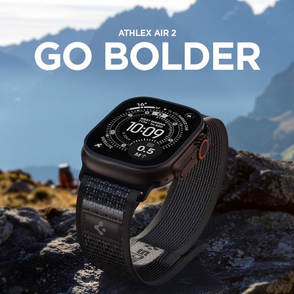 Spigen Apple Watch 44/45/46mm/Ultra 49mm Armband Athlex Air 2 Active Black Gray