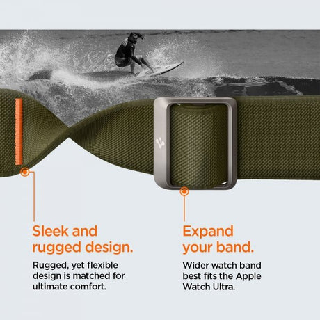 Spigen Apple Watch 44/45/46mm/Ultra 49mm Armband Lite Fit Ultra Khaki