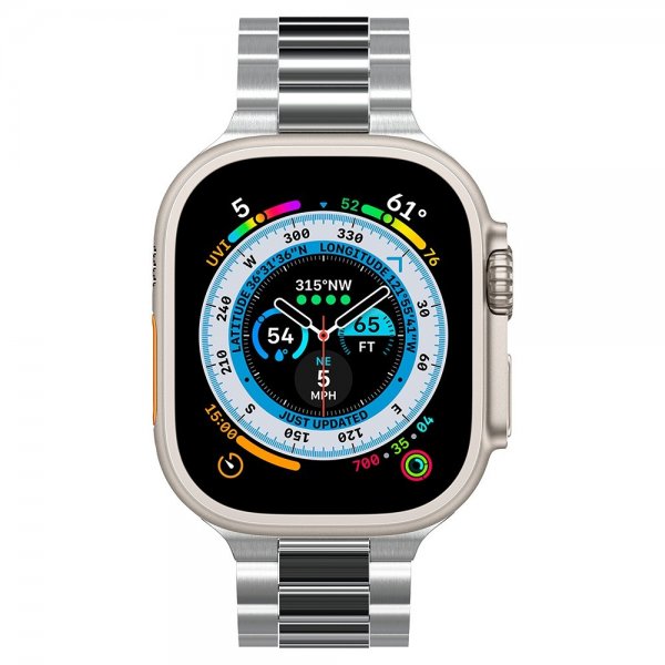 Spigen Apple Watch 44/45/46mm/Ultra 49mm Armband Modern Fit 316L Silver
