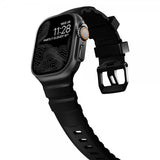 Nomad Apple Watch 44/45/46mm/Ultra 49mm Armband Rocky Point Svart Carbon Black