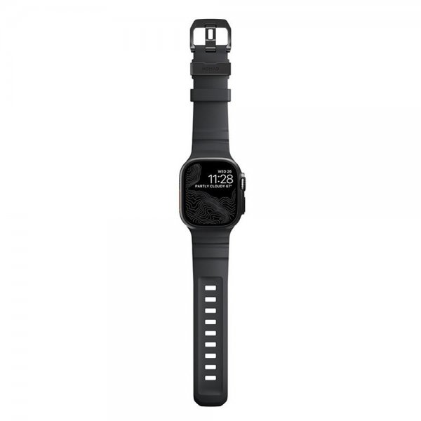 Nomad Apple Watch 44/45/46mm/Ultra 49mm Armband Rocky Point Svart Storm