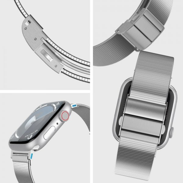 Spigen Apple Watch 44/45/46mm/Ultra 49mm Armband Sleek Link Silver