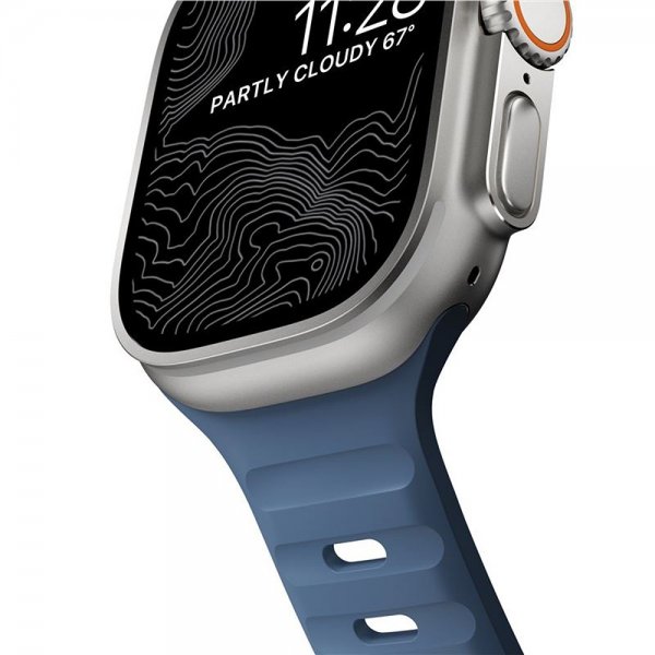 Nomad Apple Watch 44/45/46mm/Ultra 49mm Armband Sport Band Naval Blue