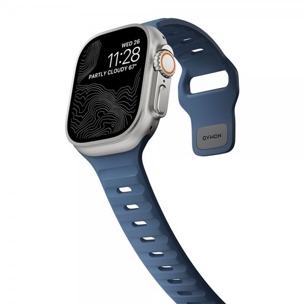 Nomad Apple Watch 44/45/46mm/Ultra 49mm Armband Sport Band Naval Blue