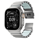Nomad Apple Watch 44/45/46mm/Ultra 49mm Armband Stratos Band Natural Icy Blue Glow