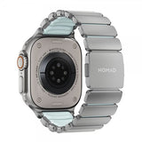 Nomad Apple Watch 44/45/46mm/Ultra 49mm Armband Stratos Band Natural Icy Blue Glow