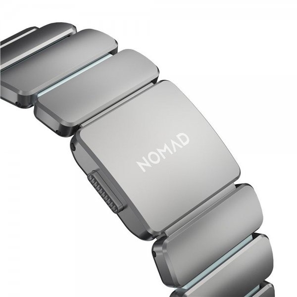 Nomad Apple Watch 44/45/46mm/Ultra 49mm Armband Stratos Band Natural Icy Blue Glow