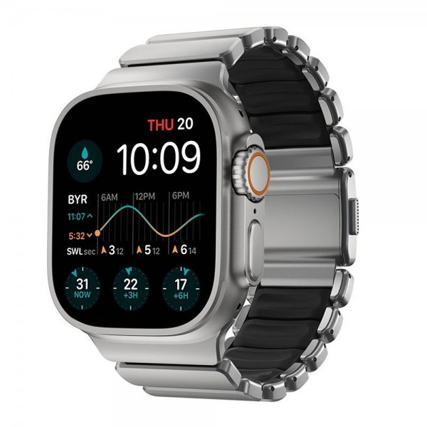 Nomad Apple Watch 44/45/46mm/Ultra 49mm Armband Stratos Band Natural Svart