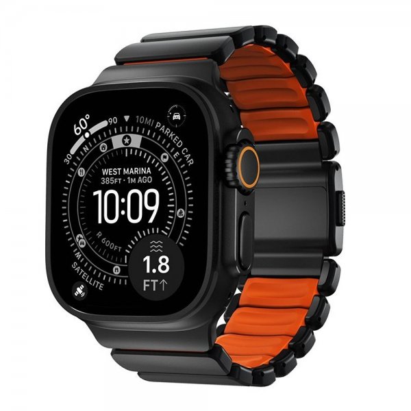 Nomad Apple Watch 44/45/46mm/Ultra 49mm Armband Stratos Band Svart