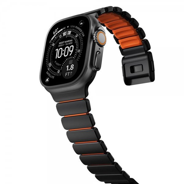 Nomad Apple Watch 44/45/46mm/Ultra 49mm Armband Stratos Band Svart