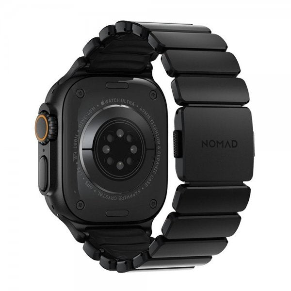Nomad Apple Watch 44/45/46mm/Ultra 49mm Armband Stratos Band Svart Ultra Orange