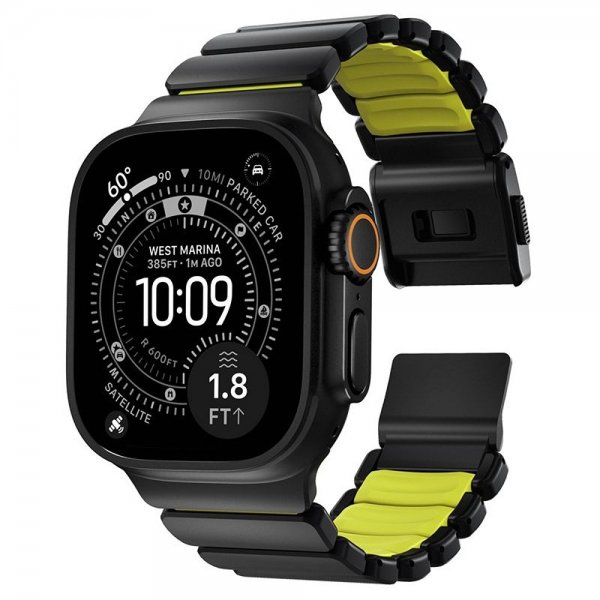 Nomad Apple Watch 44/45/46mm/Ultra 49mm Armband Stratos Band Svart Volt