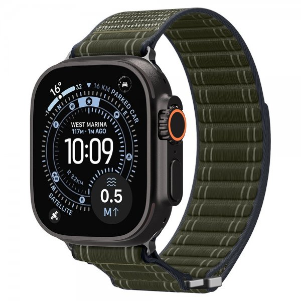 Spigen Apple Watch 44/45/46mm/Ultra 49mm Armband WBF0 Grön