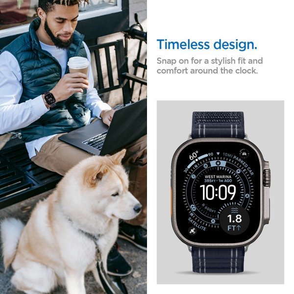 Spigen Apple Watch 44/45/46mm/Ultra 49mm Armband WBF0 Navy