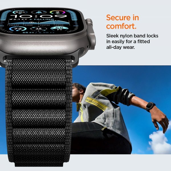Spigen Apple Watch 44/45/46mm/Ultra 49mm Armband WBF1 Svart