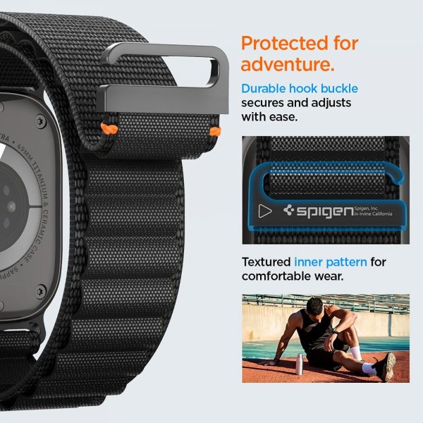Spigen Apple Watch 44/45/46mm/Ultra 49mm Armband WBF1 Svart