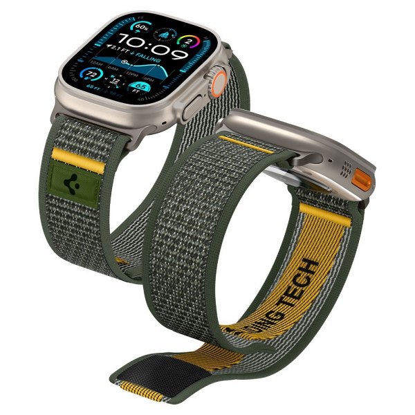 Spigen Apple Watch 44/45/46mm/Ultra 49mm Armband Athlex Air Active Green