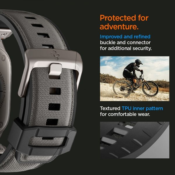 Spigen Apple Watch 44/45/46mm/Ultra 49mm Armband DuraPro Armor Grå