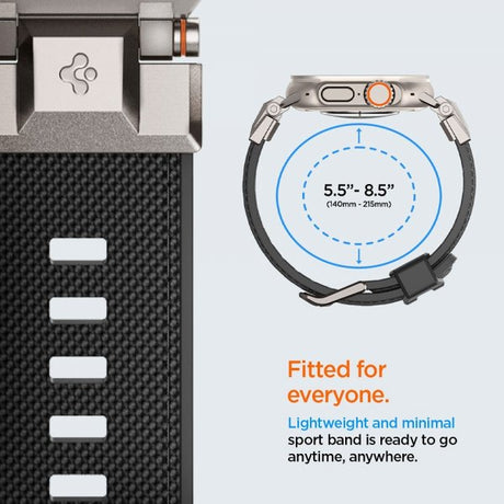 Spigen Apple Watch 44/45/46mm/Ultra 49mm Armband DuraPro Armor Svart