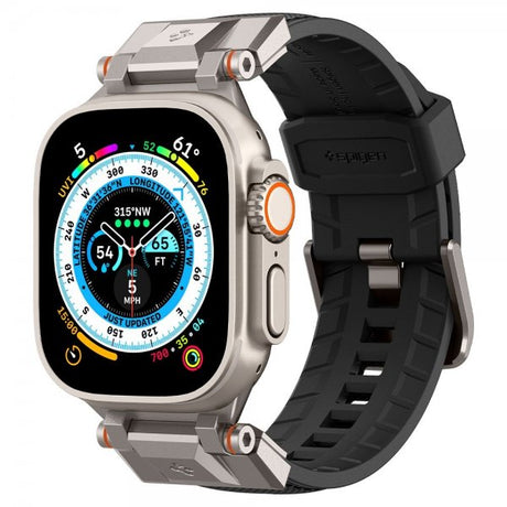 Spigen Apple Watch 44/45/46mm/Ultra 49mm Armband DuraPro Armor Svart