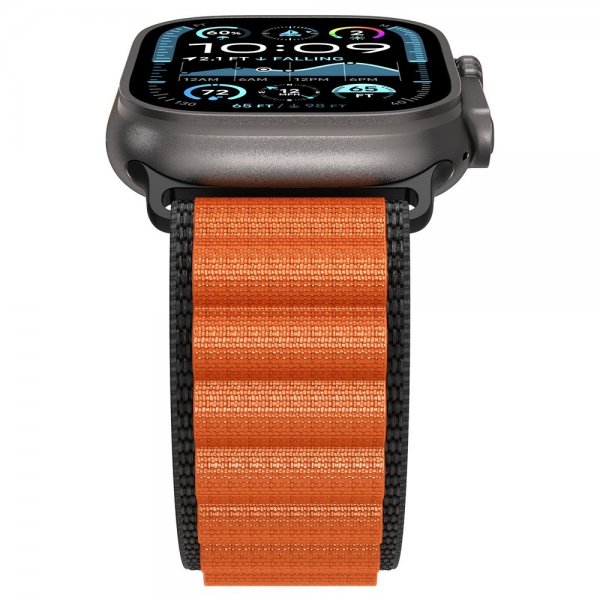 Spigen Apple Watch 44/45/46mm/Ultra 49mm Armband WBF1 Svart Orange