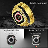 Apple Watch 44mm Armband med Skal Rostfritt Stål Guld