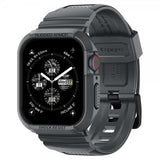 Spigen Apple Watch 44/45mm Armband och Skal Rugged Armor Pro Dark Gray
