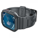 Spigen Apple Watch 44/45mm Armband och Skal Rugged Armor Pro Dark Gray