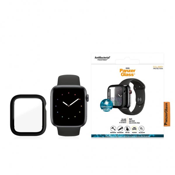 PanzerGlass Apple Watch 44mm (Series 4/5/6/SE) Skal med Skärmskydd Full Body Protection Svart