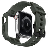 Spigen Apple Watch 44/45mm Skal med armband Rugged Armor Pro Military Green