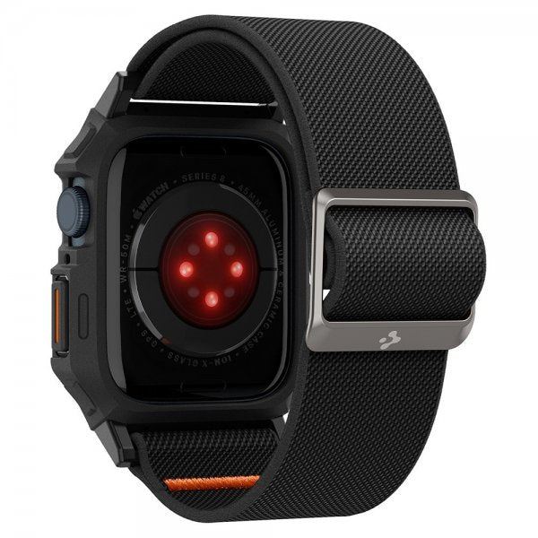 Spigen Apple Watch 45mm Armband och Skal Lite Fit Pro Matte Black