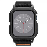 Spigen Apple Watch 45mm Armband och Skal Lite Fit Pro Matte Black