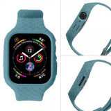 Apple Watch 45mm Armband Vävtextur Grönblå
