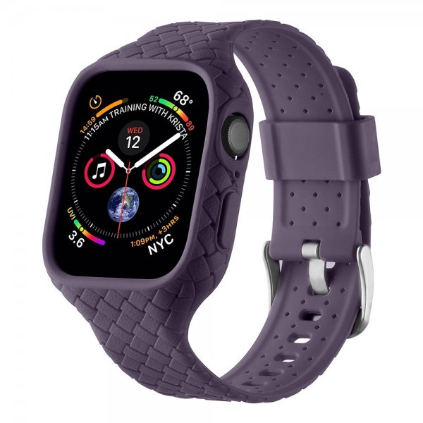 Apple Watch 45mm Armband Vävtextur Lila