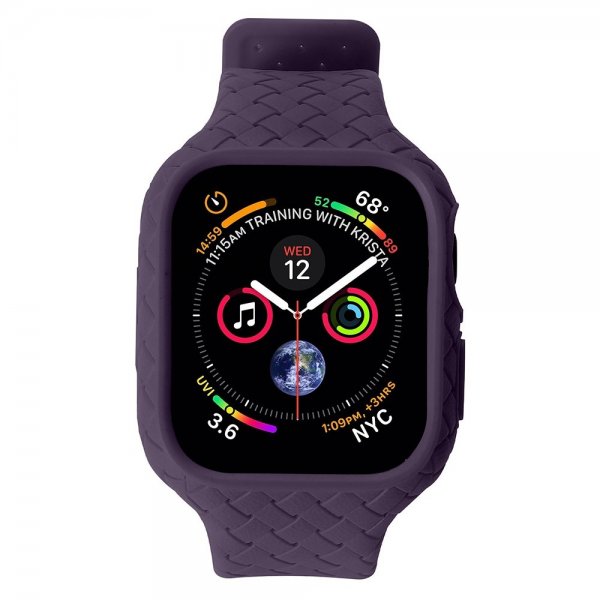 Apple Watch 45mm Armband Vävtextur Lila