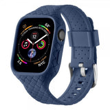 Apple Watch 45mm Armband Vävtextur Mörkblå