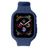 Apple Watch 45mm Armband Vävtextur Mörkblå