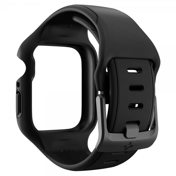 Spigen Apple Watch 45mm Skal med Armband Liquid Air Pro Svart