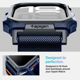 Spigen Apple Watch 46mm (Series 10/11) Armband och Skal Lite Fit Pro Navy Blue