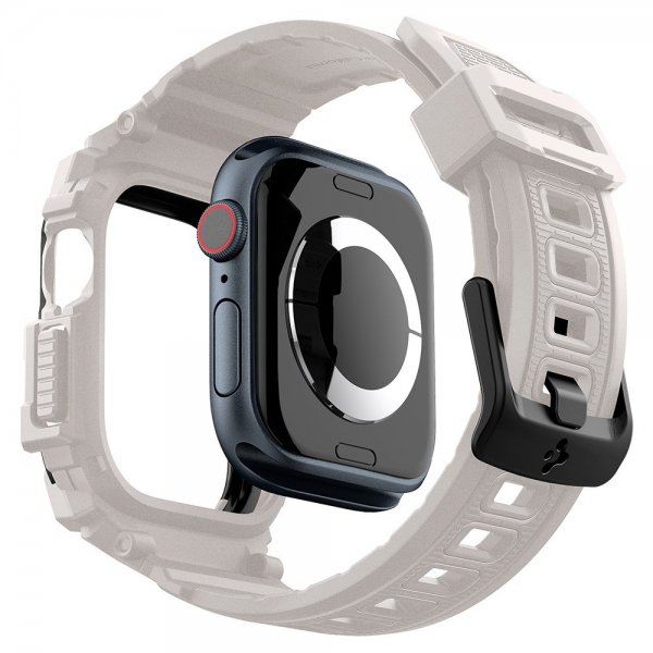 Spigen Apple Watch 46mm (Series 10/11) Armband och Skal Rugged Armor Pro Dune Beige