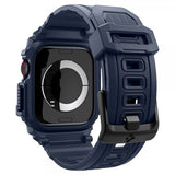 Spigen Apple Watch 46mm (Series 10/11) Armband och Skal Rugged Armor Pro Navy Blue