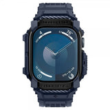 Spigen Apple Watch 46mm (Series 10/11) Armband och Skal Rugged Armor Pro Navy Blue