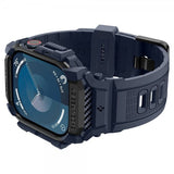 Spigen Apple Watch 46mm (Series 10/11) Armband och Skal Rugged Armor Pro Navy Blue
