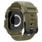 Spigen Apple Watch 46mm (Series 10/11) Armband och Skal Rugged Armor Pro Vintage Khaki