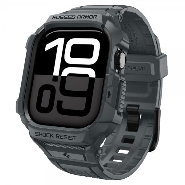 Spigen Apple Watch 46mm (Series 10/11) Armband Rugged Armor Pro 2 Dark Gray